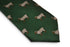 green tie with sheep embroidered design